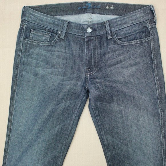 7 For All Mankind Kate Straight Leg Jeans Size 31 - Picture 2 of 9